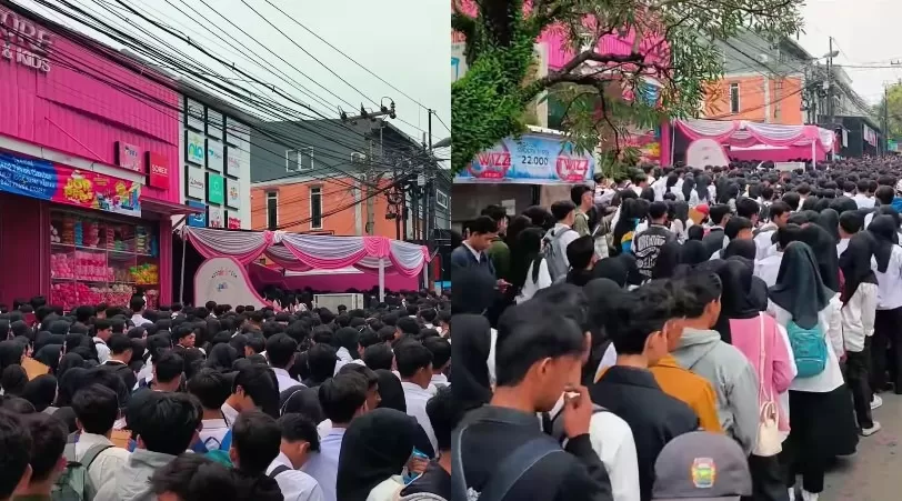 Antrian pelamar kerja di toko retail Cianjur, Sumber: Tatar Media